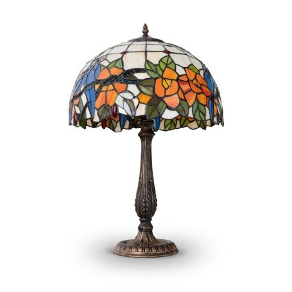 Brilagi - lampe de table Tiffany en vitrail JUNGLE 2xE27/60W/230V