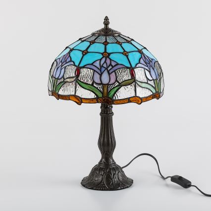 Brilagi - Lampe de table Tiffany en vitrail LORAS 1xE27/40W/230V