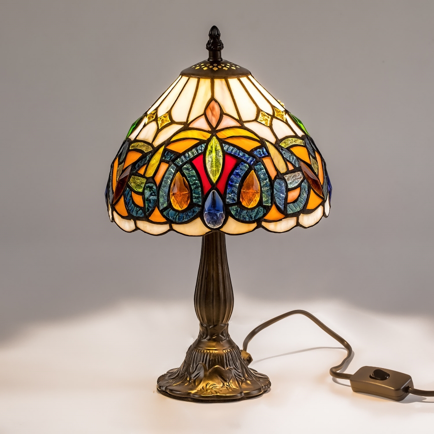 Brilagi - lampe de table Tiffany en vitrail LUISA 1xE14/40W/230V