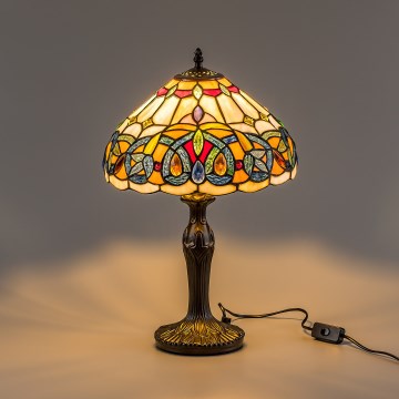 Brilagi - lampe de table Tiffany en vitrail LUISA 1xE27/40W/230V