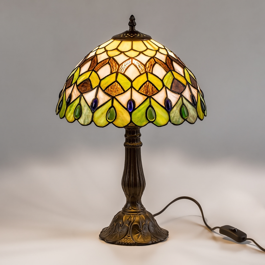 Brilagi - lampe de table Tiffany en vitrail MARGARET 1xE27/40W/230V