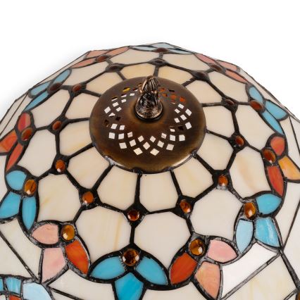 BRILAGI - Lampe de table Tiffany en vitrail MIRABELLA 1xE27/60W/230V + 1xE14/40W