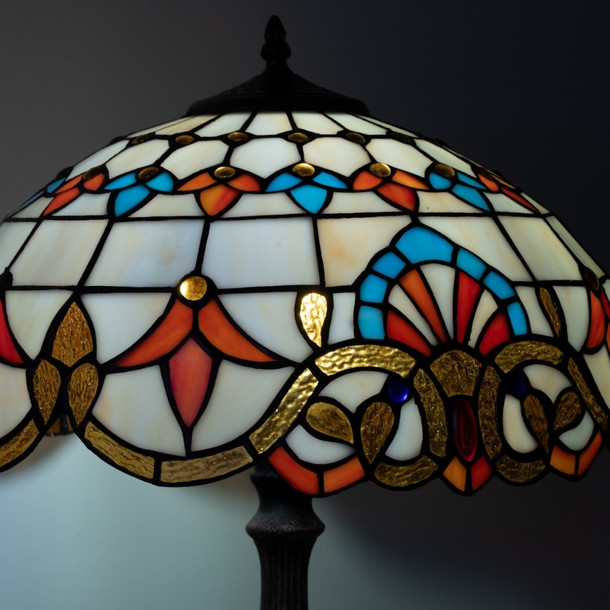 Brilagi - lampe de table Tiffany en vitrail MIRABELLA 2xE27/60W/230V