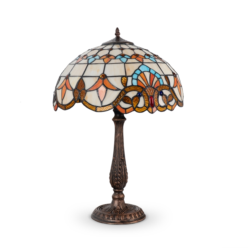 Brilagi - lampe de table Tiffany en vitrail MIRABELLA 2xE27/60W/230V