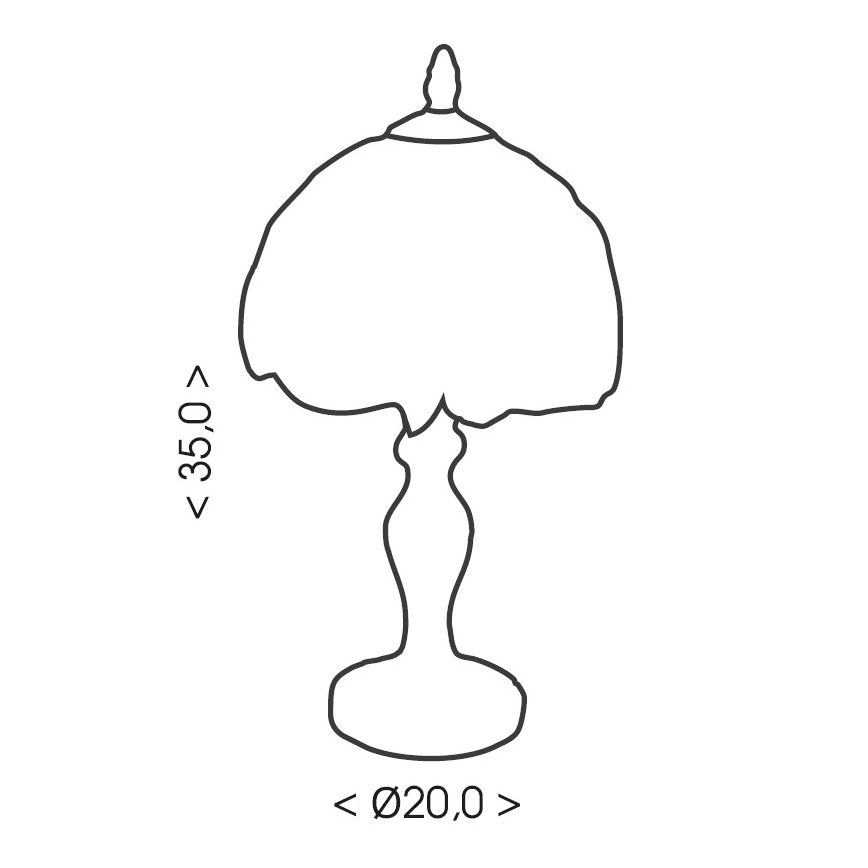 Brilagi - Lampe de table Tiffany en vitrail SIENNA 1xE27/60W/230V