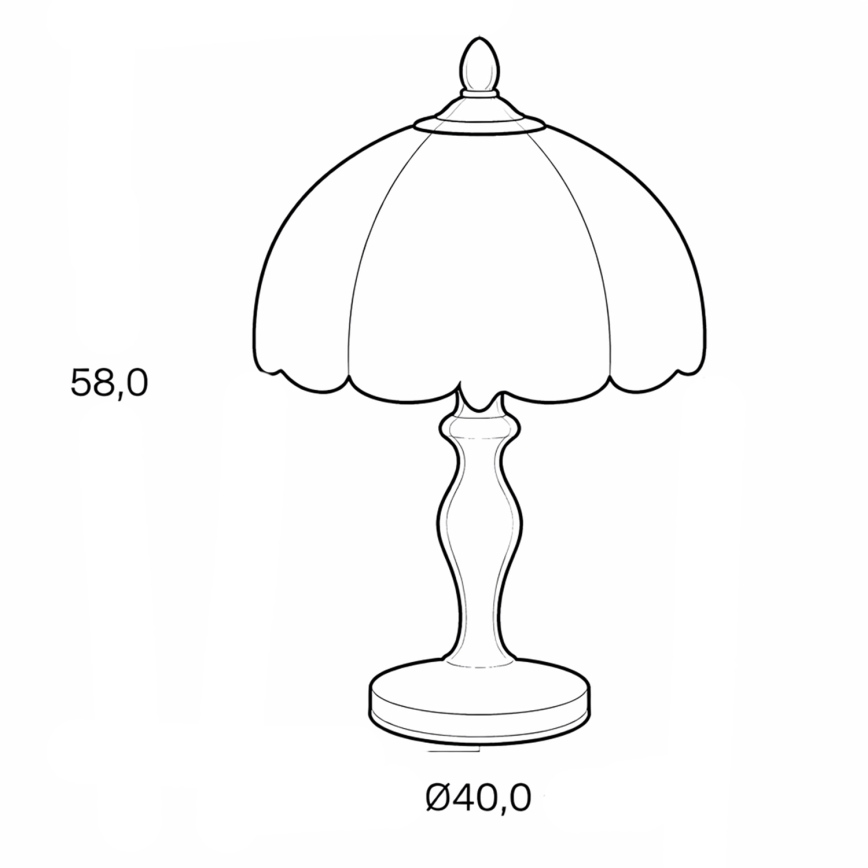 Brilagi - Lampe de table Tiffany en vitrail SIENNA 2xE27/60W/230V