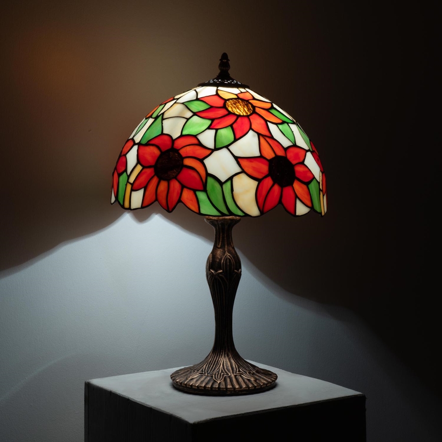 Brilagi - lampe de table Tiffany en vitrail SUNFLOWER 1xE27/60W/230V