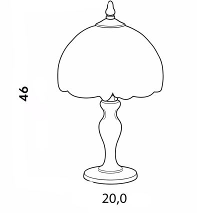 Brilagi - lampe de table Tiffany en vitrail SUNFLOWER 1xE27/60W/230V