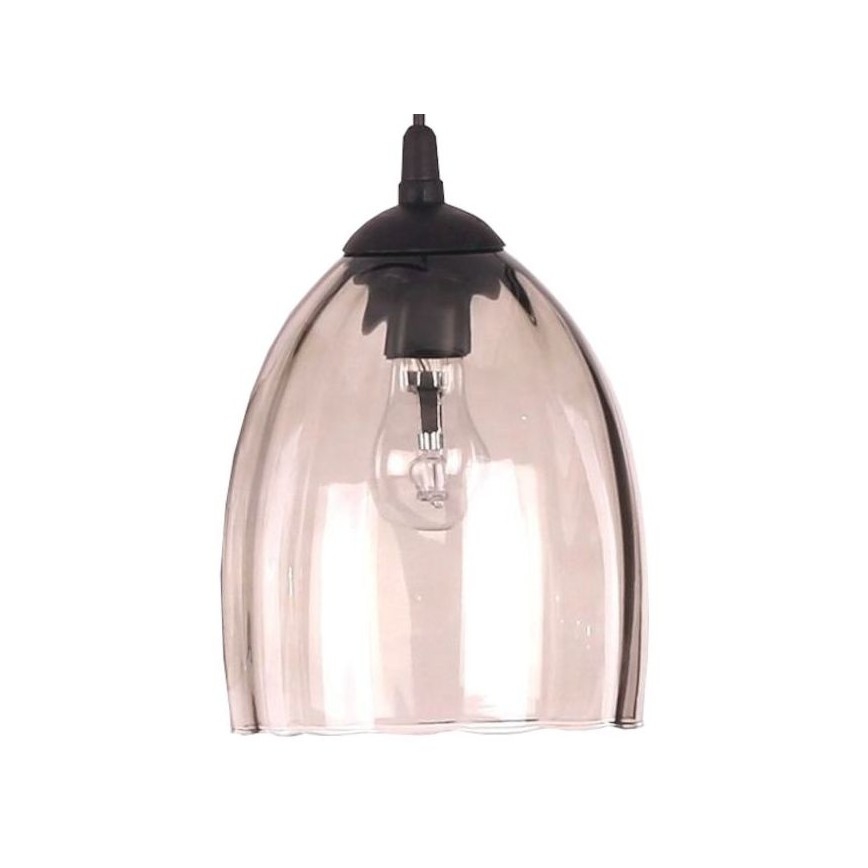 BRILAGI - Lampe de table WOOD GLASS 1xE27/40W/230V marron/noir/beige fumé