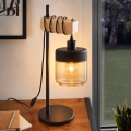 BRILAGI - Lampe de table WOOD GLASS 1xE27/40W/230V marron/noir/beige fumé