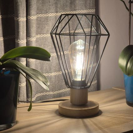 Brilagi - Lampe de table WOODY BASKET 1xE27/60W/230V chêne