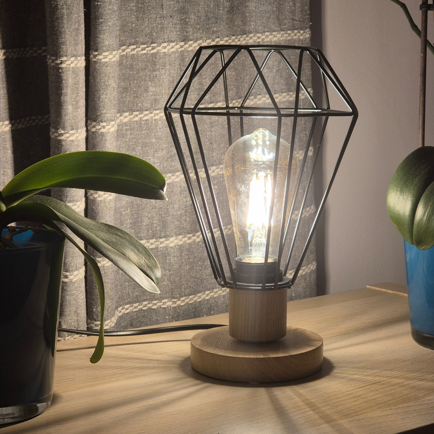 Brilagi - Lampe de table WOODY BASKET 1xE27/60W/230V chêne