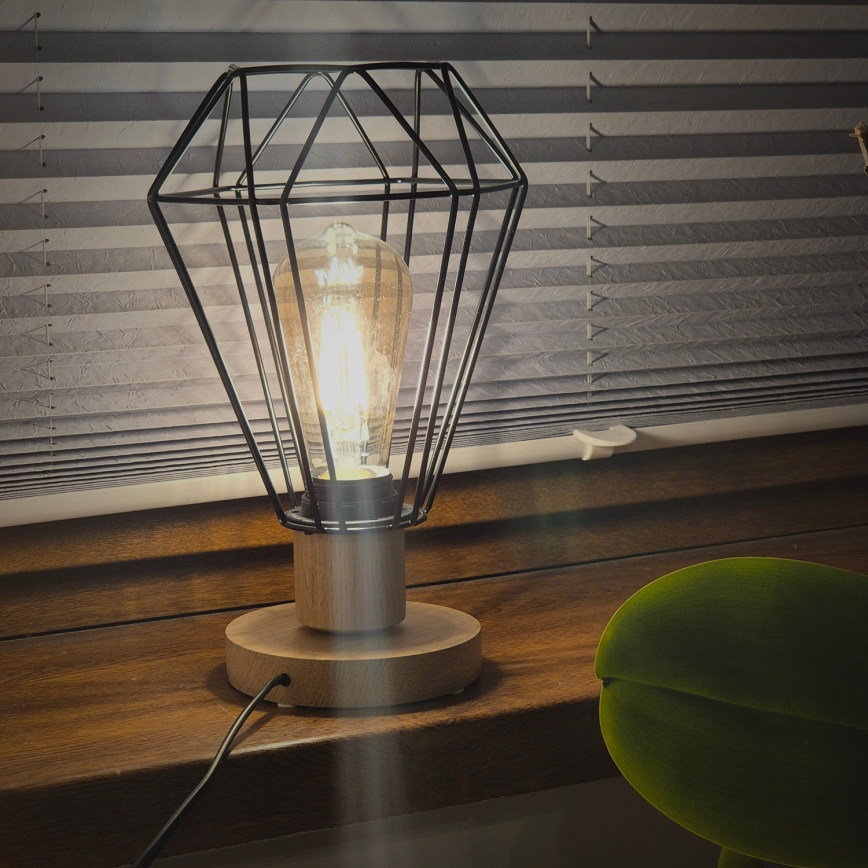 Brilagi - Lampe de table WOODY BASKET 1xE27/60W/230V chêne