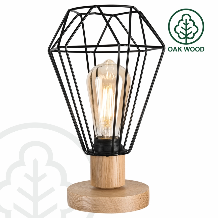 Brilagi - Lampe de table WOODY BASKET 1xE27/60W/230V chêne