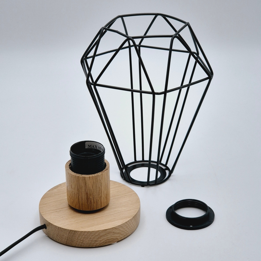Brilagi - Lampe de table WOODY BASKET 1xE27/60W/230V chêne