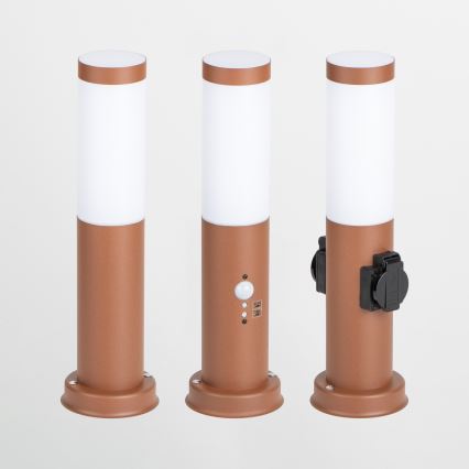 Brilagi - Lampe d'extérieur avec détecteur NOVA 1xE27/15W/230V 40 cm IP44 marron