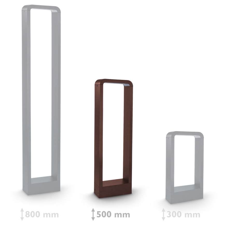 Brilagi - Lampe d'extérieur LED BARI LED/7W/230V 3000/4000/6000K marron IP54 50 cm