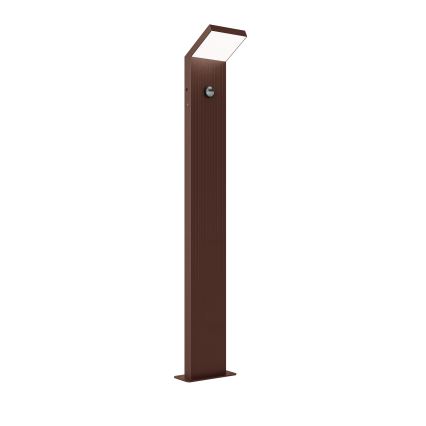 Brilagi - Lampe d'extérieur LED RIANO avec détecteur de mouvement LED/8W/230V marron IP65 80 cm