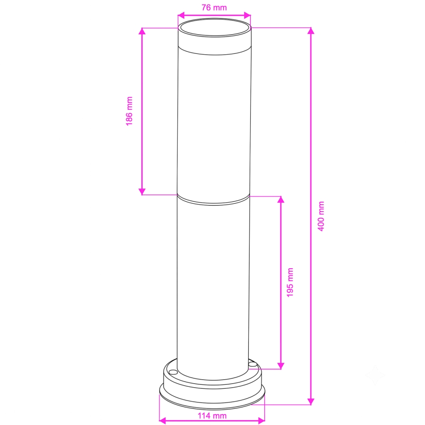 Brilagi - Lampe d'extérieur NOVA 1xE27/15W/230V 40 cm IP44 chrome mat