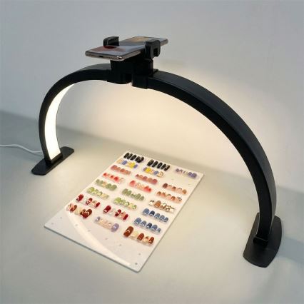 BRILAGI - LED Lampe de bureau arquée à intensité réglable pour le modélisme avec support RADIO LED/25W/24/230V 3000/4000/6500K noire