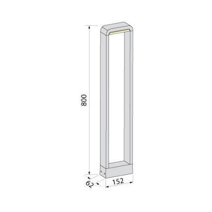 BRILAGI - Lampe LED d'extérieur BARI LED/10W/230V 4000K IP65 80 cm anthracite