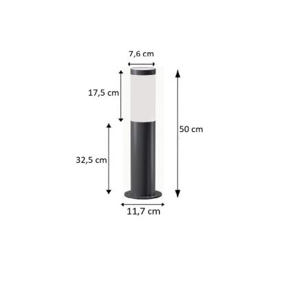 BRILAGI - Lampe LED d'extérieur ELIA 1xE27/7W/230V 4000K IP44 50 cm anthracite