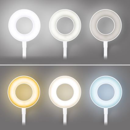 Brilagi - Lampe LED dimmable à clip ORBELA LED/8W/5V 3000/4000/5000K blanche