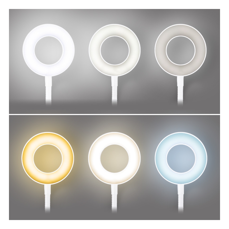 Brilagi - Lampe LED dimmable avec clip ORBELA LED/8W/230V 3000/4000/5000K blanc