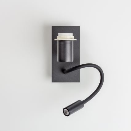 Brilagi - Lampe murale LED flexible BOBO 1xE27/25W/230V + LED/3W noire/rose