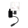 Brilagi - Lampe murale flexible LED pour enfant BOBO 1xE27/25W/230V + LED/3W noir/crème/motif lapins