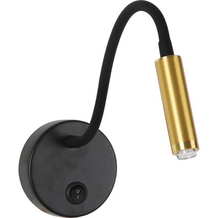 Brilagi - Lampe murale flexible à intensité variable LED MAYA 1xG9/4W/230V noir/doré 2700-6500K Wi-Fi Tuya