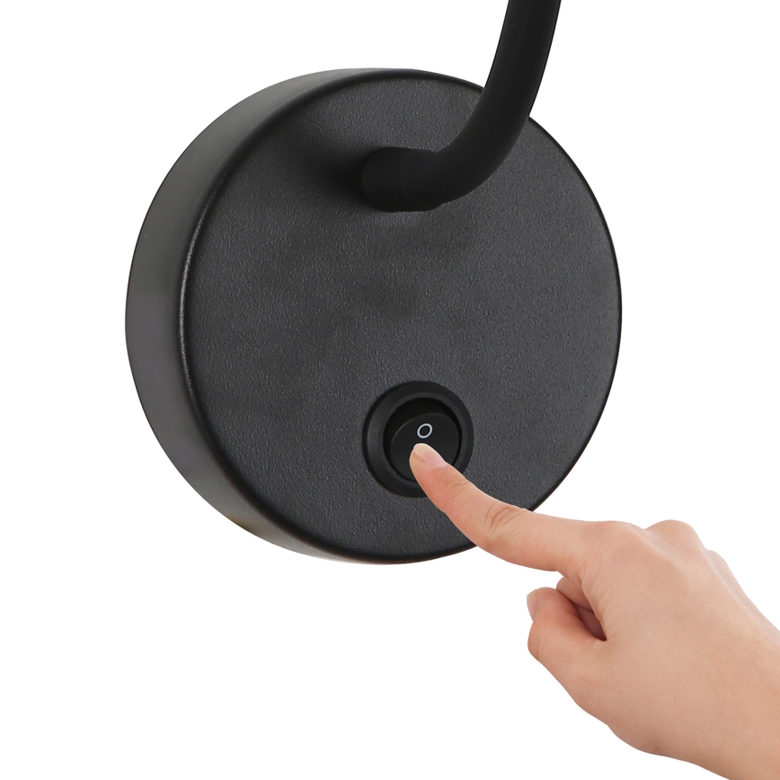 Brilagi - Lampe murale flexible à intensité variable LED MAYA 1xG9/4W/230V noir/doré 2700-6500K Wi-Fi Tuya