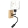 Brilagi - Lampe murale LED flexible pour enfant BOBO WOOD 1xE27/25W/230V + LED/3W chêne/noir/blanc/à motif lapins