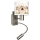 Brilagi - Lampe murale LED flexible pour enfants BOBO 1xE27/25W/230V + LED/3W chrome mat/blanc/rose/fées