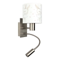 Brilagi - Lampe murale LED flexible pour enfants BOBO 1xE27/25W/230V + LED/3W chrome mat/blanche/à motifs de petits lapins