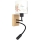 Brilagi - Lampe murale LED flexible pour enfants BOBO WOOD 1xE27/25W/230V + LED 3W, chêne/noir/blanc/motifs animaux