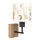 Brilagi - Lampe murale pour enfants BOBO WOOD 1xE27/25W/230V chêne/noir/blanc/motifs animaux