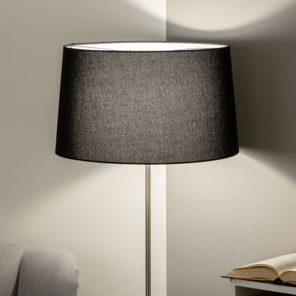 Brilagi - lampe sur pied LED CERIA 1xE27/40W/230V Ø 45 cm noir / chrome mat