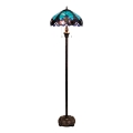 BRILAGI - Lampe sur pied Tiffany en vitrail CORAL 2xE27/60W/230V