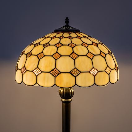 Brilagi - Lampe sur pied Tiffany en vitrail DORAN 2xE27/60W/230V