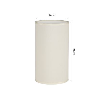 Brilagi - Lampenschirm für Tischlampe TABLON E27, Ø 14 cm, cremefarben