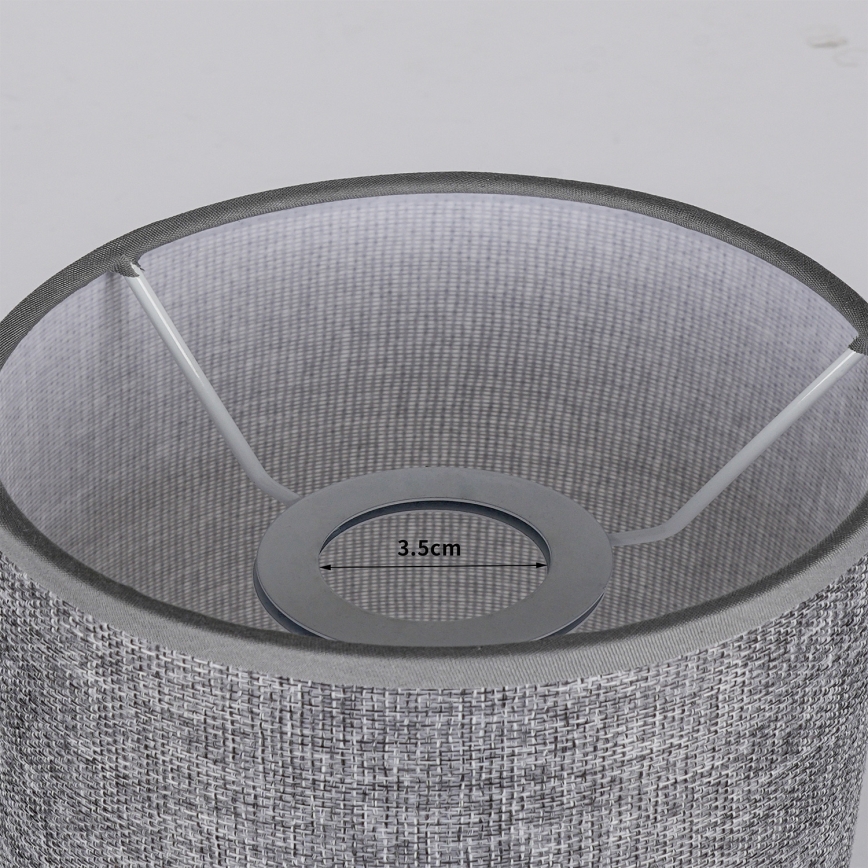 Brilagi - Lampenschirm für Tischlampe TABLON E27, Ø 14 cm, grau
