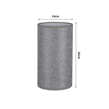 Brilagi - Lampenschirm für Tischlampe TABLON E27, Ø 14 cm, grau