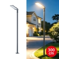 Brilagi - Lampione stradale LED da esterno con palo e snodo da 3 m URBANLIGHT LED/200W/230V antracite IP65