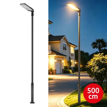 Brilagi - Lampione stradale LED da esterno con palo snodato da 5 m URBANLIGHT LED/200W/230V nero IP65