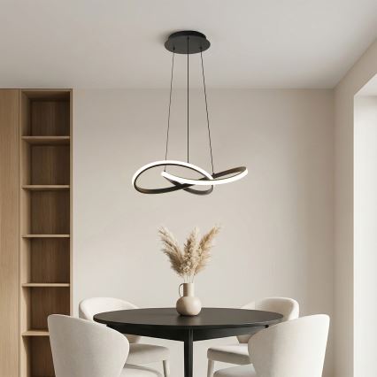 Brilagi - Suspension LED dimmable sur câbles INFINITY LED/55W/230V 3000-6000K 50x50 cm noir + télécommande