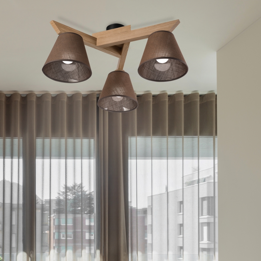 Brilagi - LED  Anbauleuchte ANTHONY 3xE14/40W/230V Eiche/braun