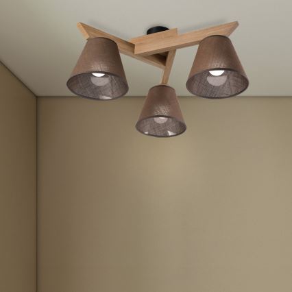 Brilagi - LED  Anbauleuchte ANTHONY 3xE14/40W/230V Eiche/braun