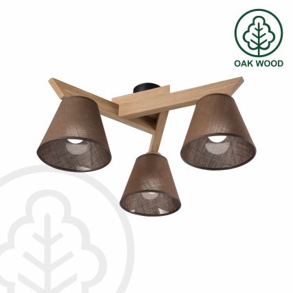 Brilagi - LED  Anbauleuchte ANTHONY 3xE14/40W/230V Eiche/braun