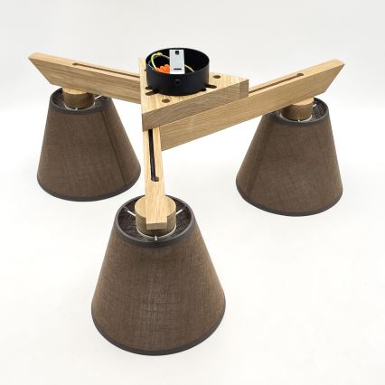 Brilagi - LED  Anbauleuchte ANTHONY 3xE14/40W/230V Eiche/braun